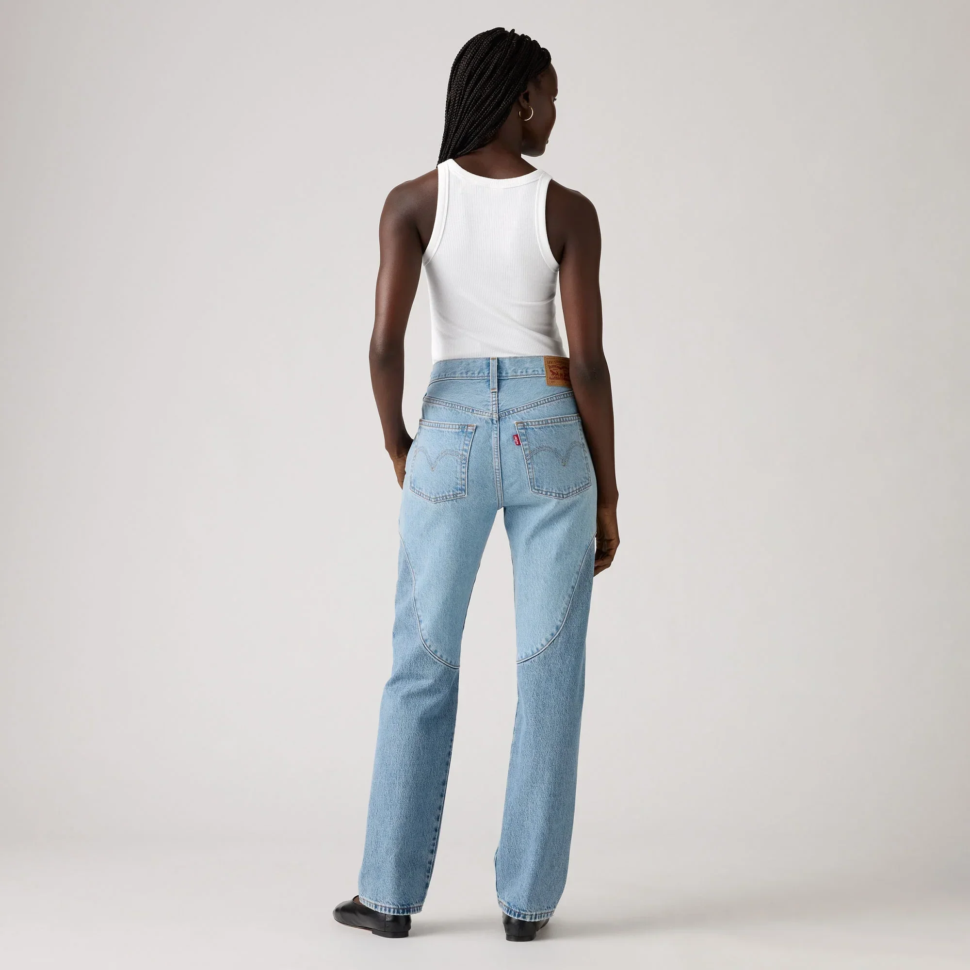 LEVI'S® WOMEN'S 501® ORIGINAL JEANS - MED INDIGO - WORN IN - Image 3