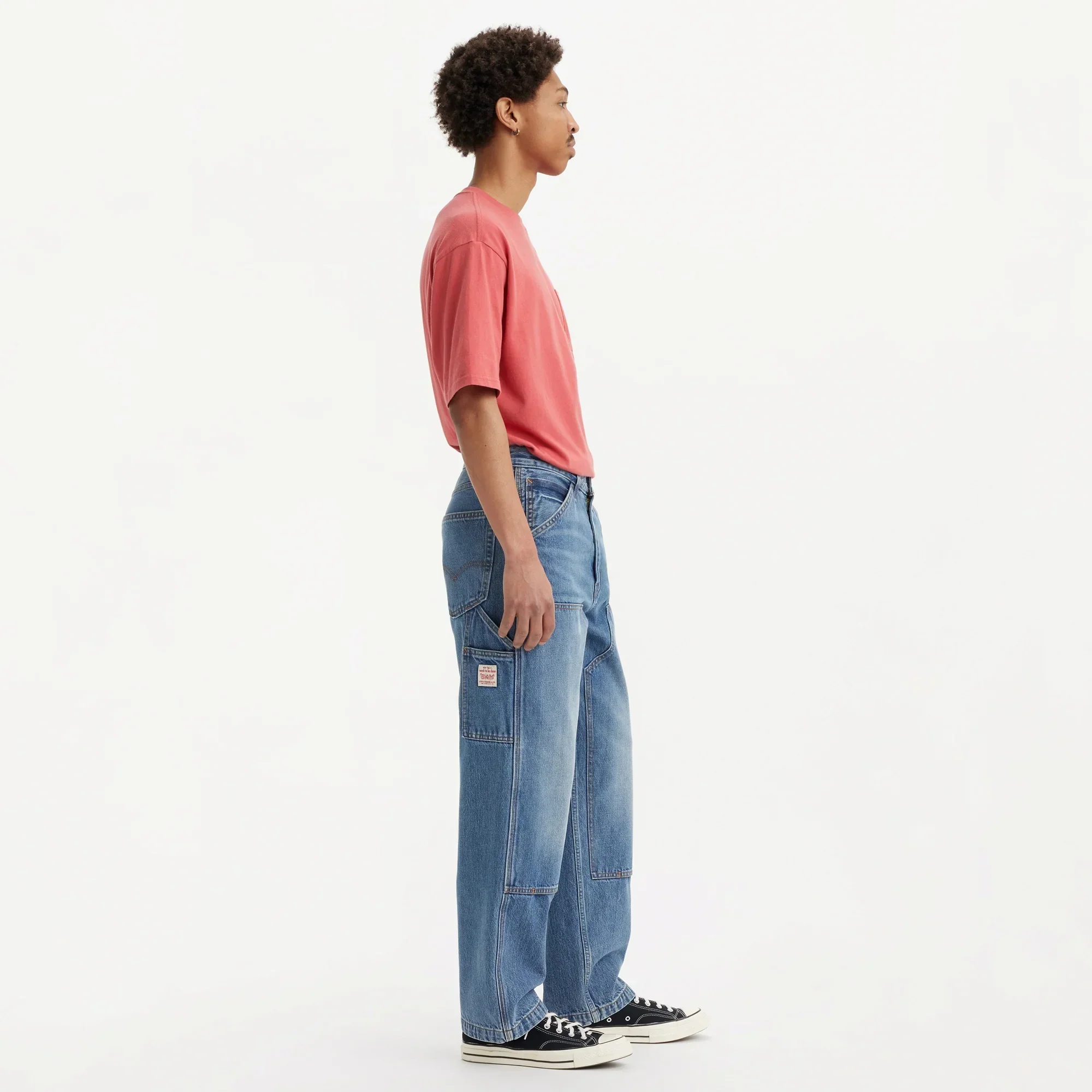 LEVI'S® MEN'S 568™ LOOSE STRAIGHT DOUBLE-KNEE CARPENTER - MEDIUM WASH - Image 3