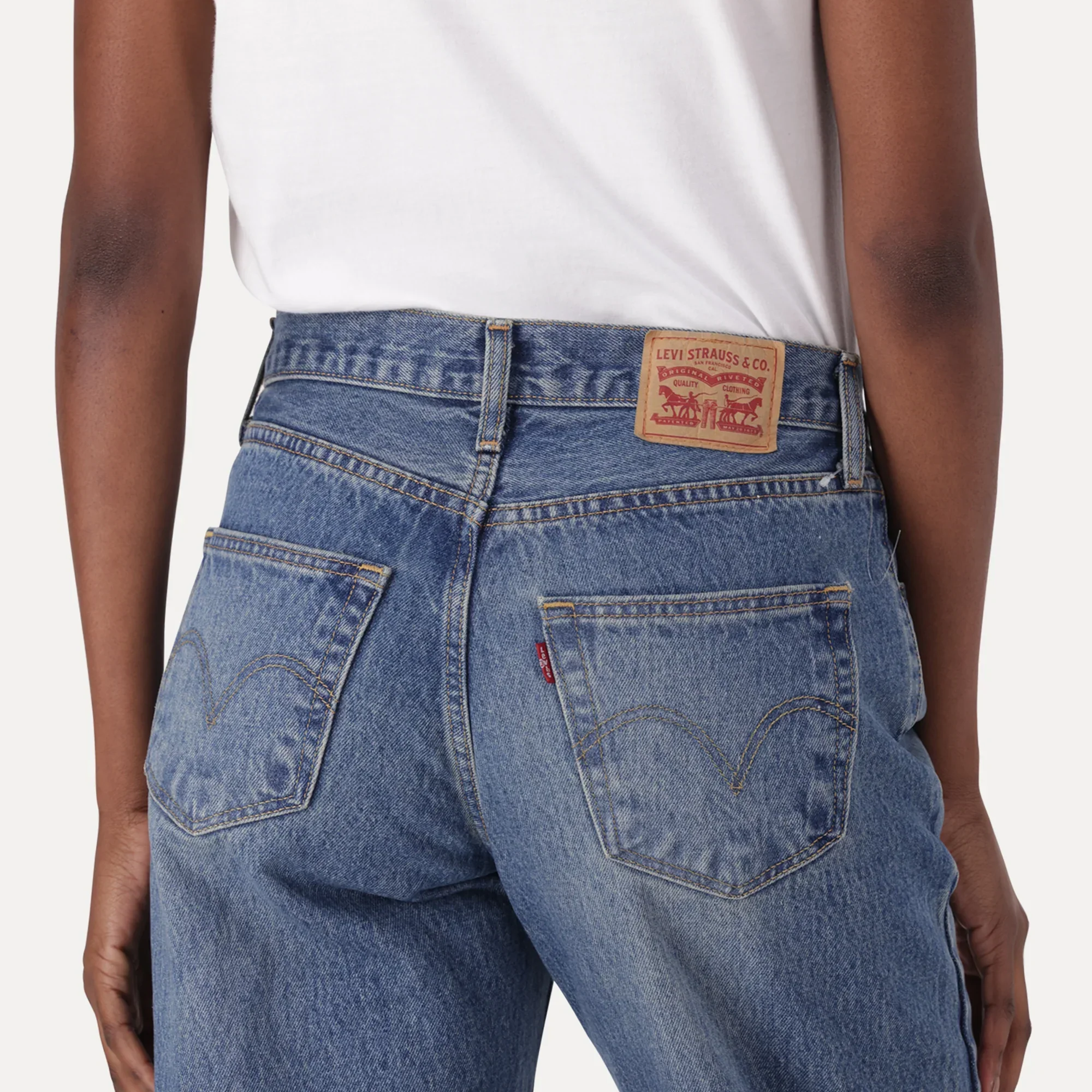 94 BAGGY BOOT ZA PARADISE FOUND- DARK INDIGO - WORN IN - Image 5