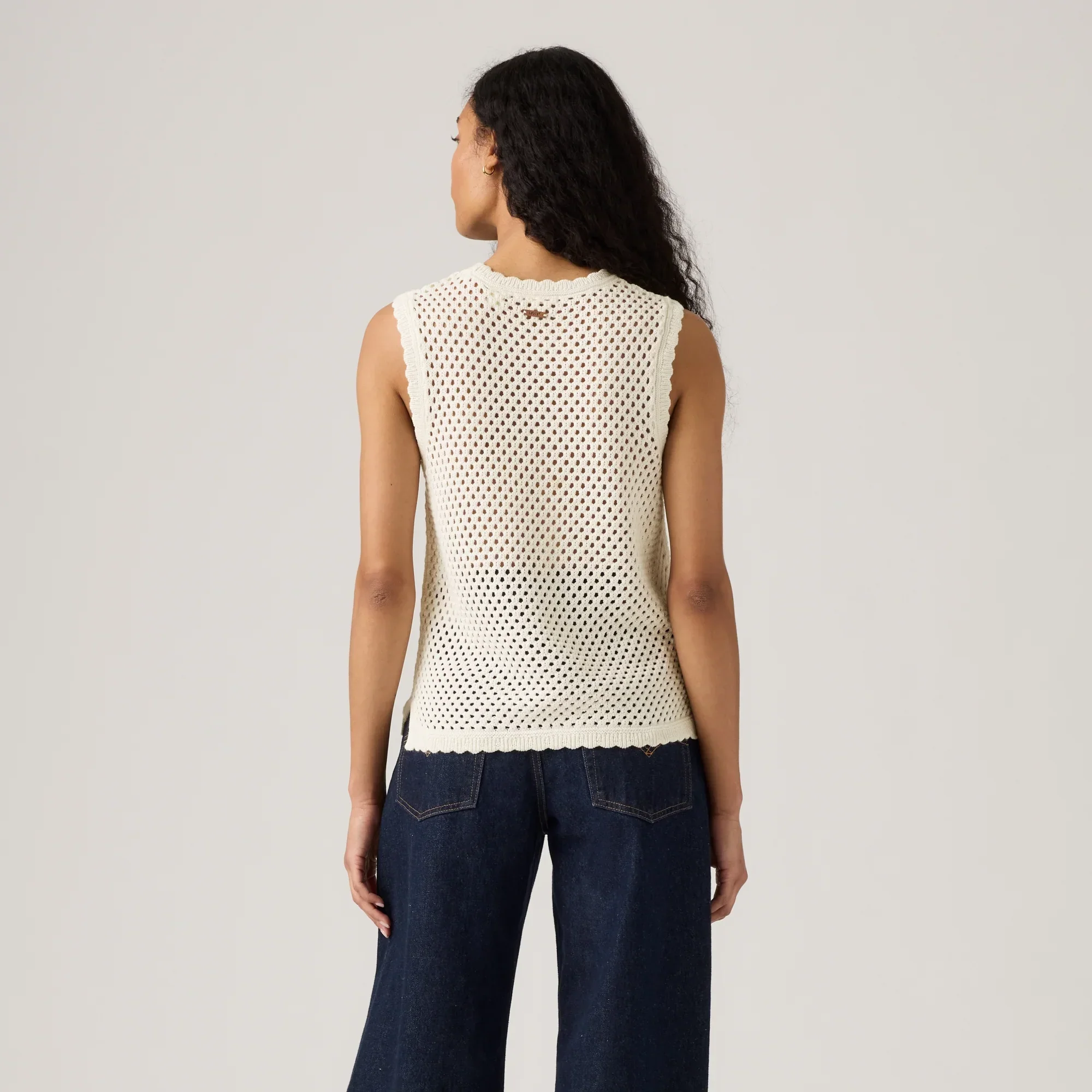 LEVI'S® WOMEN'S ADRIENNE CROCHET TANK - WHITE - Image 3