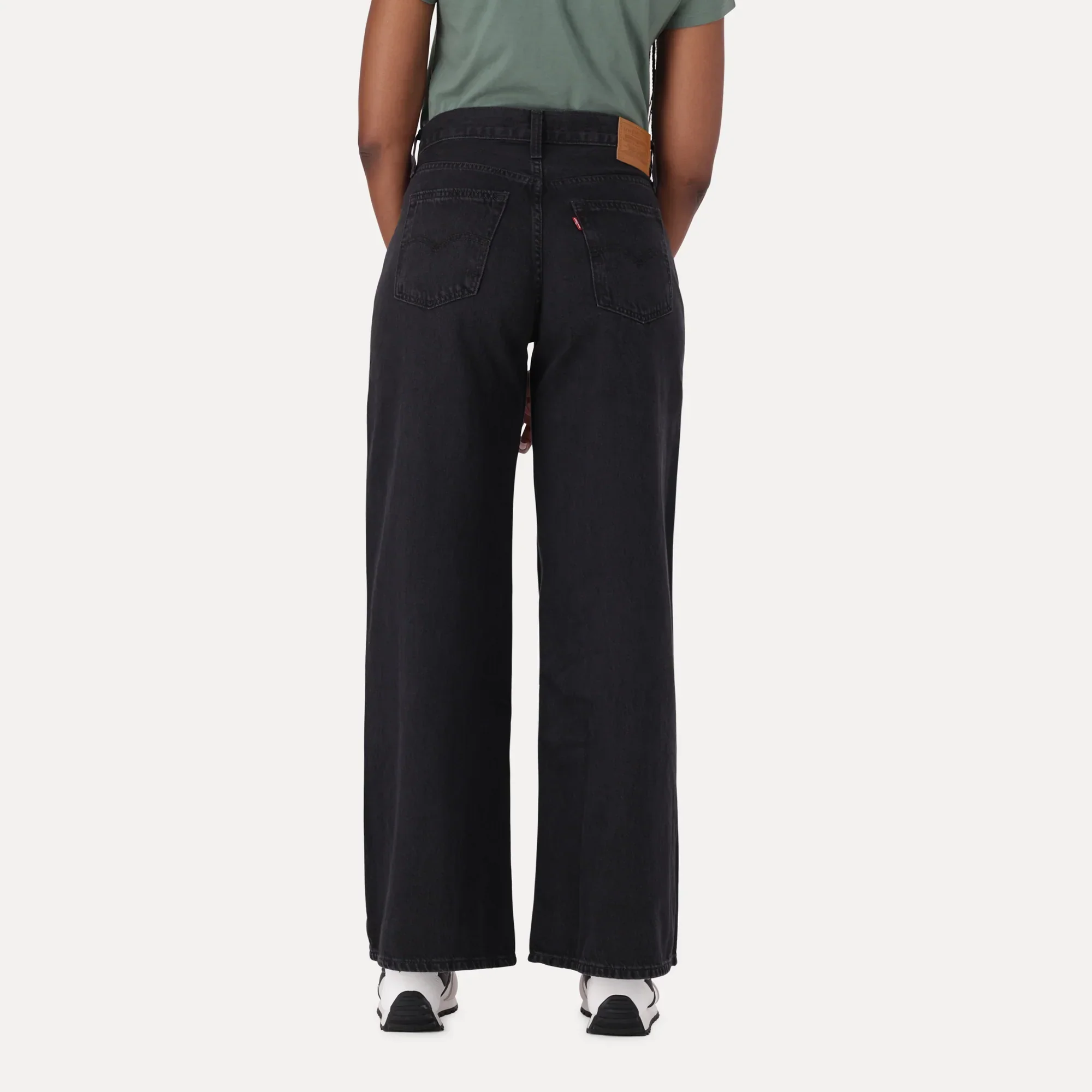 BAGGY DAD WIDE-LEG JEANS - BLACK - Image 5