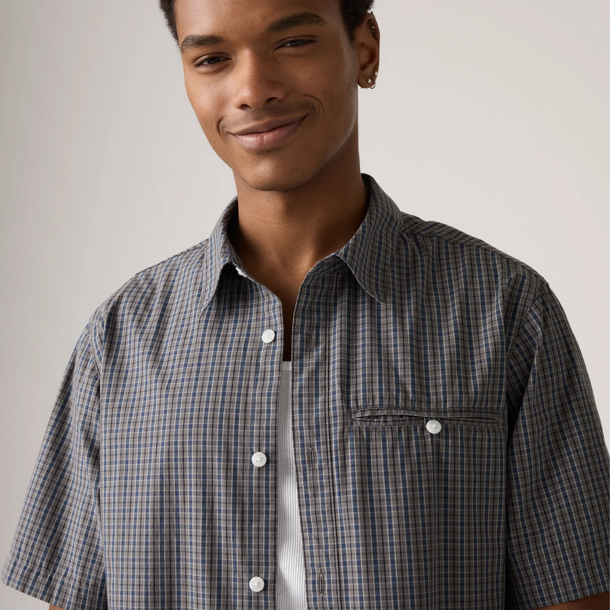 LEVI'S® MEN'S SHORT-SLEEVE ZANDT CROPPED SHIRT - MULTI COLOUR - Image 4