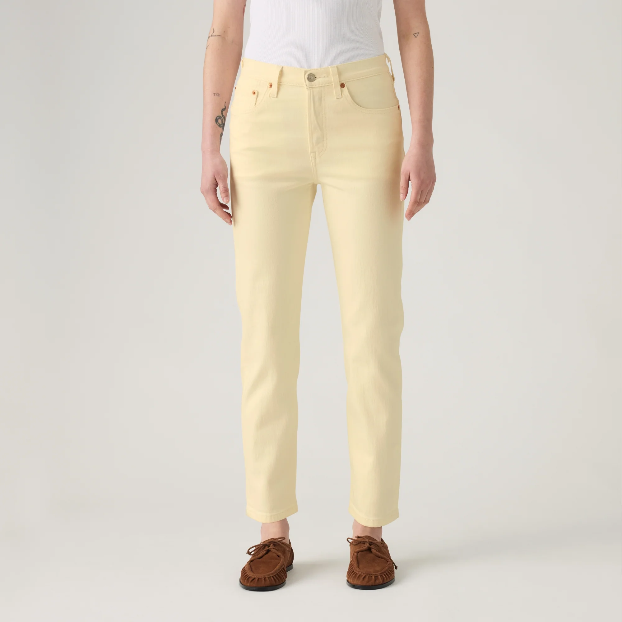 LEVI'S® WOMEN'S 501® ORIGINAL CROPPED JEANS - TAN - Image 5