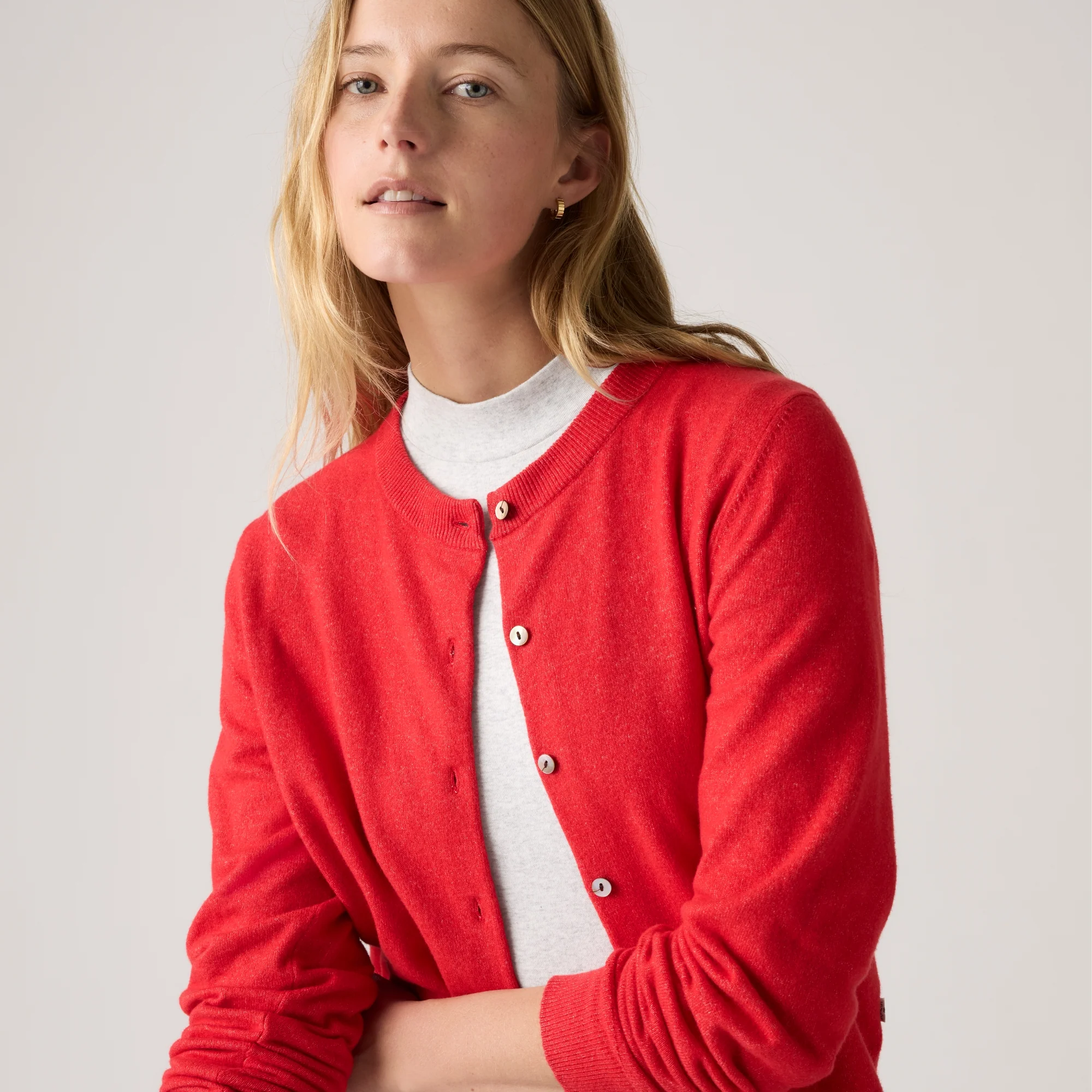 LEVI'S® WOMEN'S SUPERSOFT CREWNECK CARDIGAN - MULTI COLOUR - Image 4