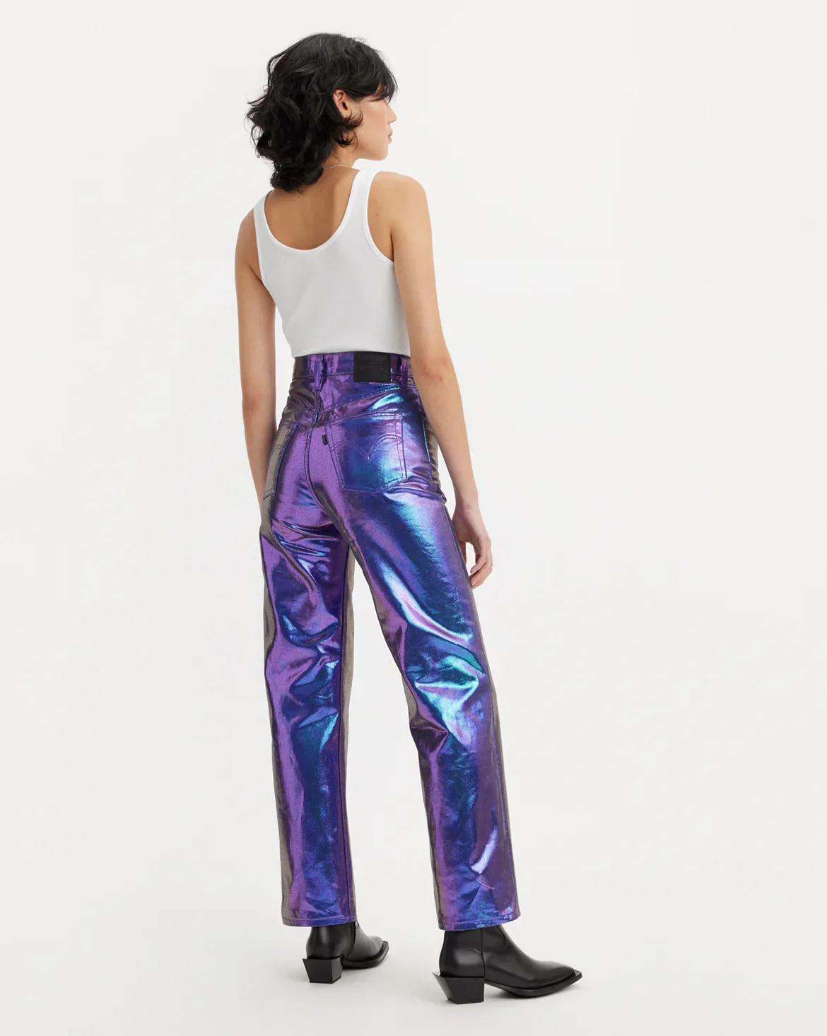 LEVI'S® WOMEN'S RIBCAGE STRAIGHT ANKLE JEANS - PURPLE - Image 11