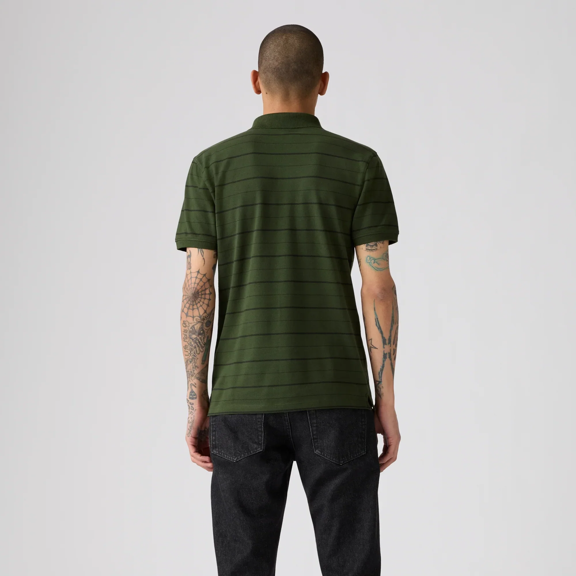 LEVI'S® MEN’S SLIM HOUSEMARK POLO SHIRT - GREEN - Image 3