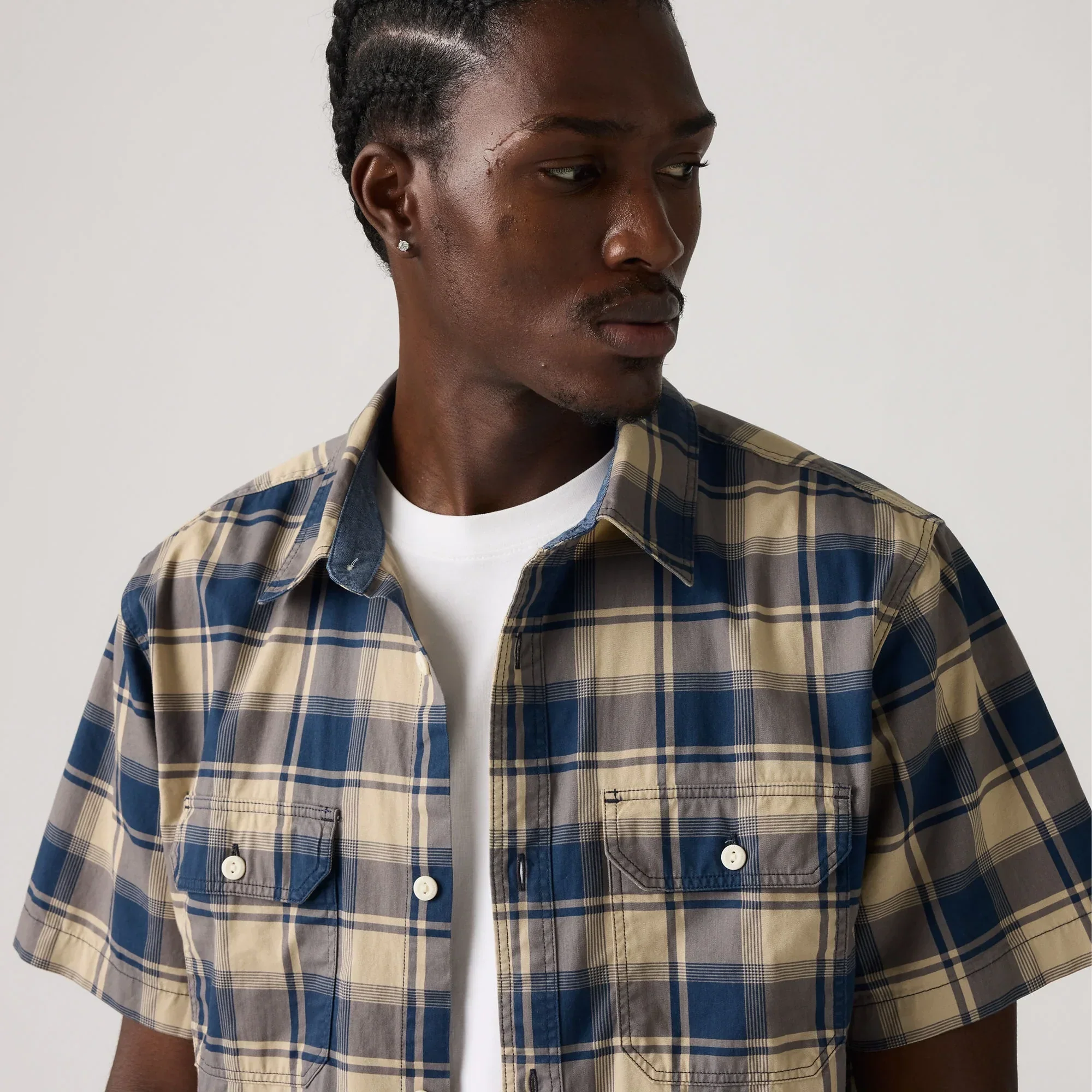 LEVI'S® MEN'S SHORT-SLEEVE DALTON WORKWEAR SHIRT - MULTI COLOUR - Image 3